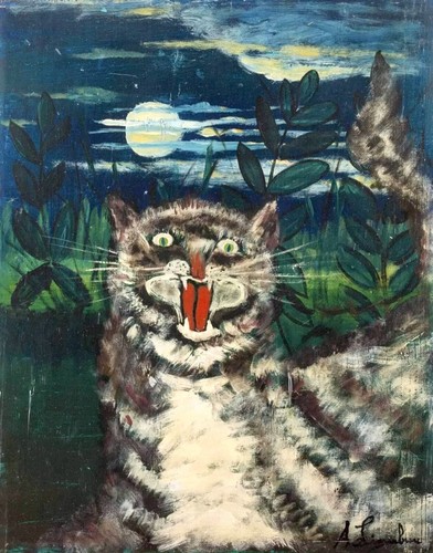 Antonio ligabue gatto con - antonio,